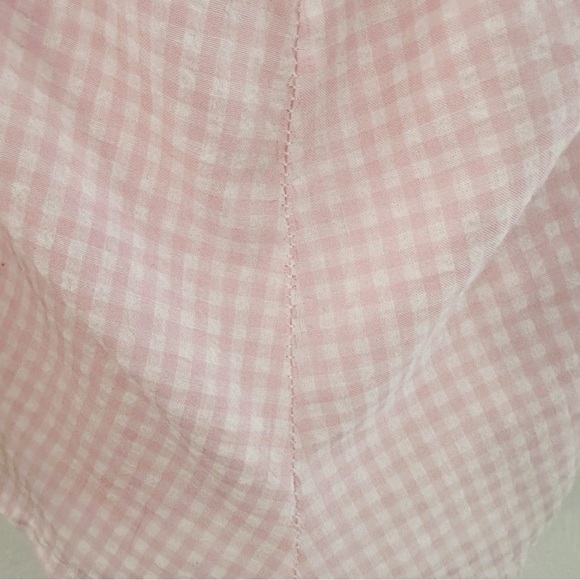 Edikted Plaid Pink and White Gingham Shorts Elastic Waist Boxer - Picture 4 of 8